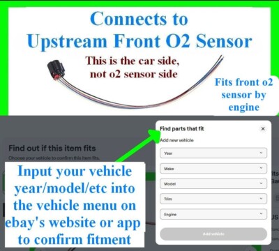 fits GM Chevy GMC Front Upstream O2 Oxygen Sensor Connector Plug Wiring ...