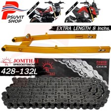 8 inches Extra Swing arm For GROM125 14-20 Gold+ JT Chain 428H-132L Black