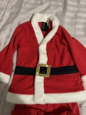 H&M Boys Christmas Festive Pyjamas Santa Suit 2-4 
