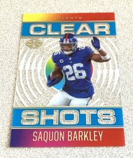2021 Panini Illusions Clear Shots Light Blue #CS-7 Saquon Barkley Giants /299