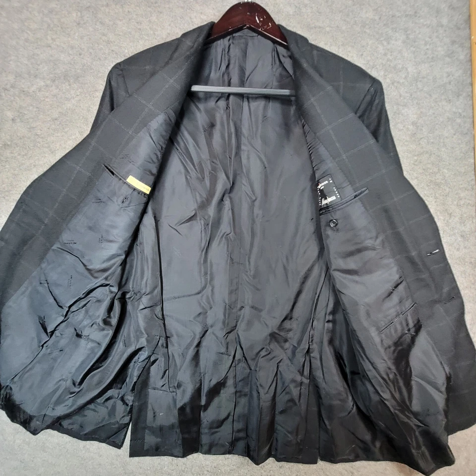 Kiton Blazer Mens 44 EU 54 Black Napoli 100% Cashmere Italy Two Buttons - Image 2 of 4