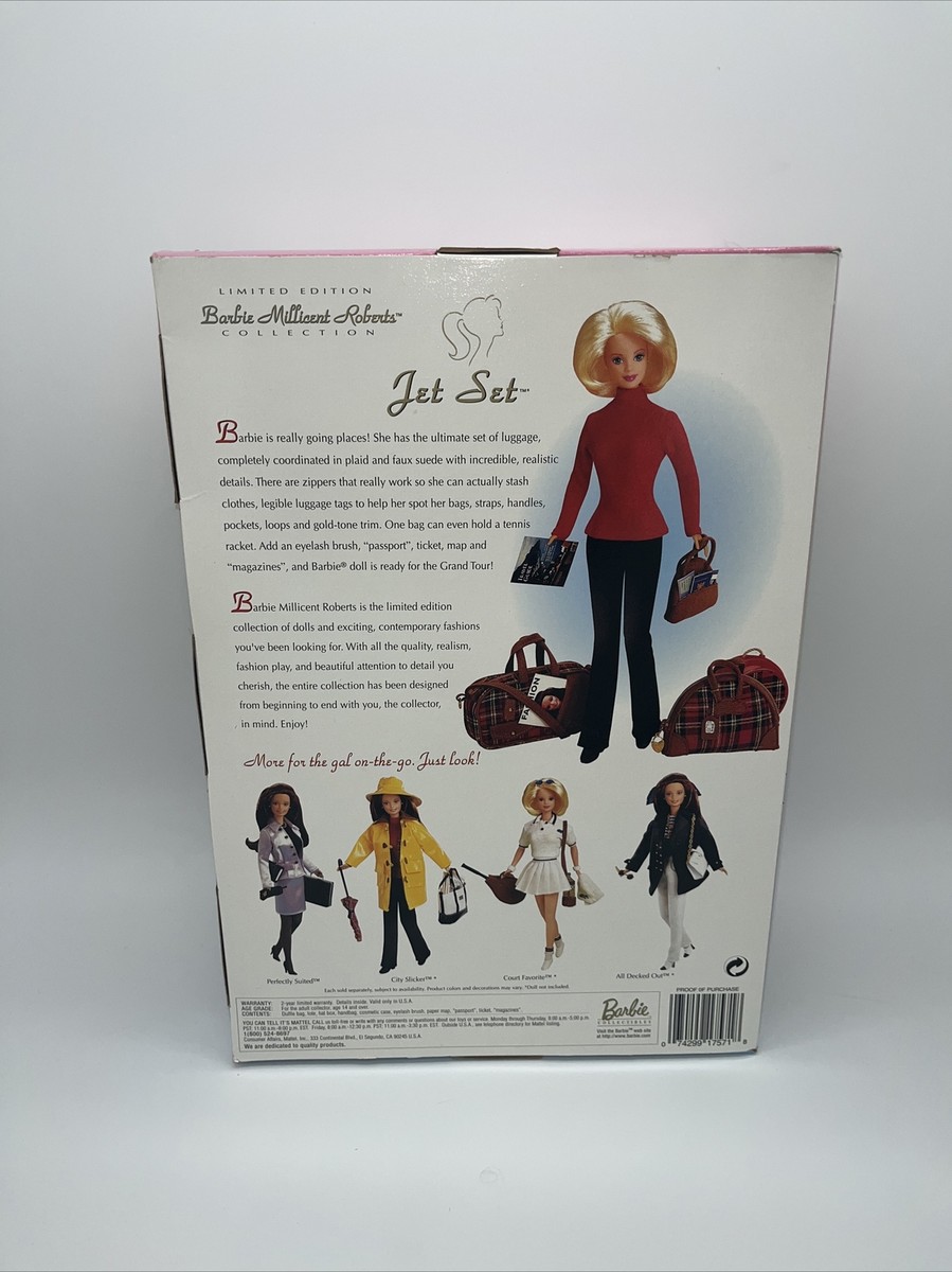 その他 Barbie - fashion ty anja jet set 1998 JET SET Barbie Fashion Ltd Ed 17571 NRFB Millicent Roberts