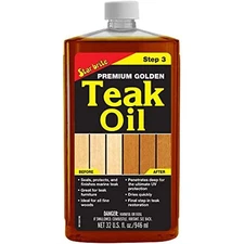 STAR BRITE Premium Golden Teak Oil - Sealer, Preserver, & Finish for Outdoor