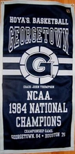 Georgetown Hoyas  1984 NCAA Basketball Banner John Thompson