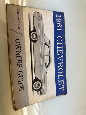 1961 Chevrolet Owners Manual User Guide Reference Operator Book Fuses Fluids OEM