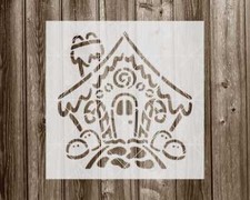 Gingerbread House Stencil, Reusable Stencil For Painting, 2206
