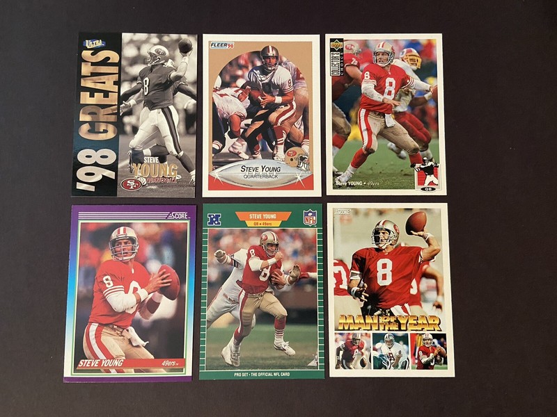 Steve Young San Francisco 49ers 6 Card Lot 