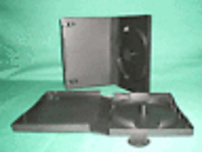 2 PCS 27MM BLACK 12-CD/DVD CASE, ONE STACKABLE HUB, D12BLK-1HUB FREE SHIPPING