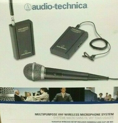 Audio-Technica VHF Wireless System with Battery-Powered Receiver & Transmitter