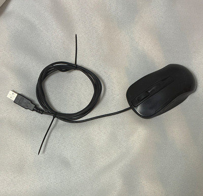 Dynex DX-WMSE2 Wired USB Optical Mouse 1000 DPI 3-Button Scroll Wheel Black