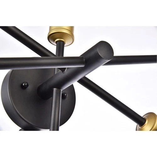 Living District LD8003W24BK Axel Wall Sconce Black and Brass - Picture 5 of 6