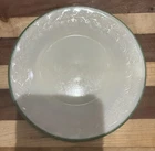 Vintage Bread Plate Laurel Green Trim Milk Glass by McKee Glass Company 1930