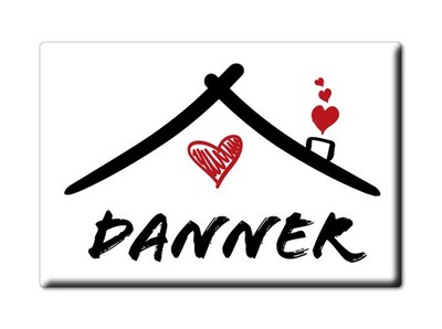 Danner Kühlschrankmagnet Familie Name Nachname Love Valentinstag Geburtstag Gift