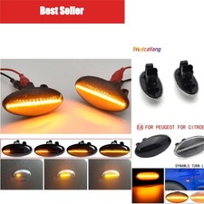 Led Dynamic Side Marker Turn Signal For Peugeot Citroen 107 206 307 407 Smoke