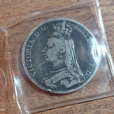 Victoria Great Britain Crown Coin 1890 (St George & Dragon) Ungraded Uncertified