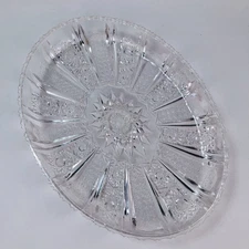 REGALINE Faux Crystal Serving Plater Tray Plate Server Clear Plastic VTG MCM 13”