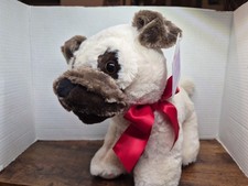 Celebrate Pug Studded Plush With Red Ribbon. Super Soft 10" 14""