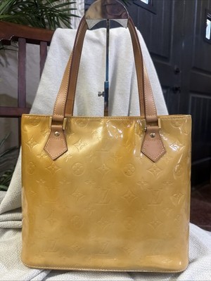 Louis Vuitton Houston Gold Leather Monogram Vernis W/COA! Used See Description