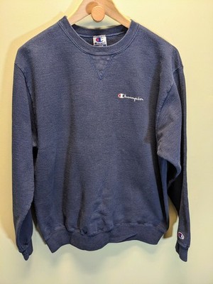 Vintage 80s-90s Champion Heavy Crewneck Sweatshirt Large Navy Blue USA Made  GUC