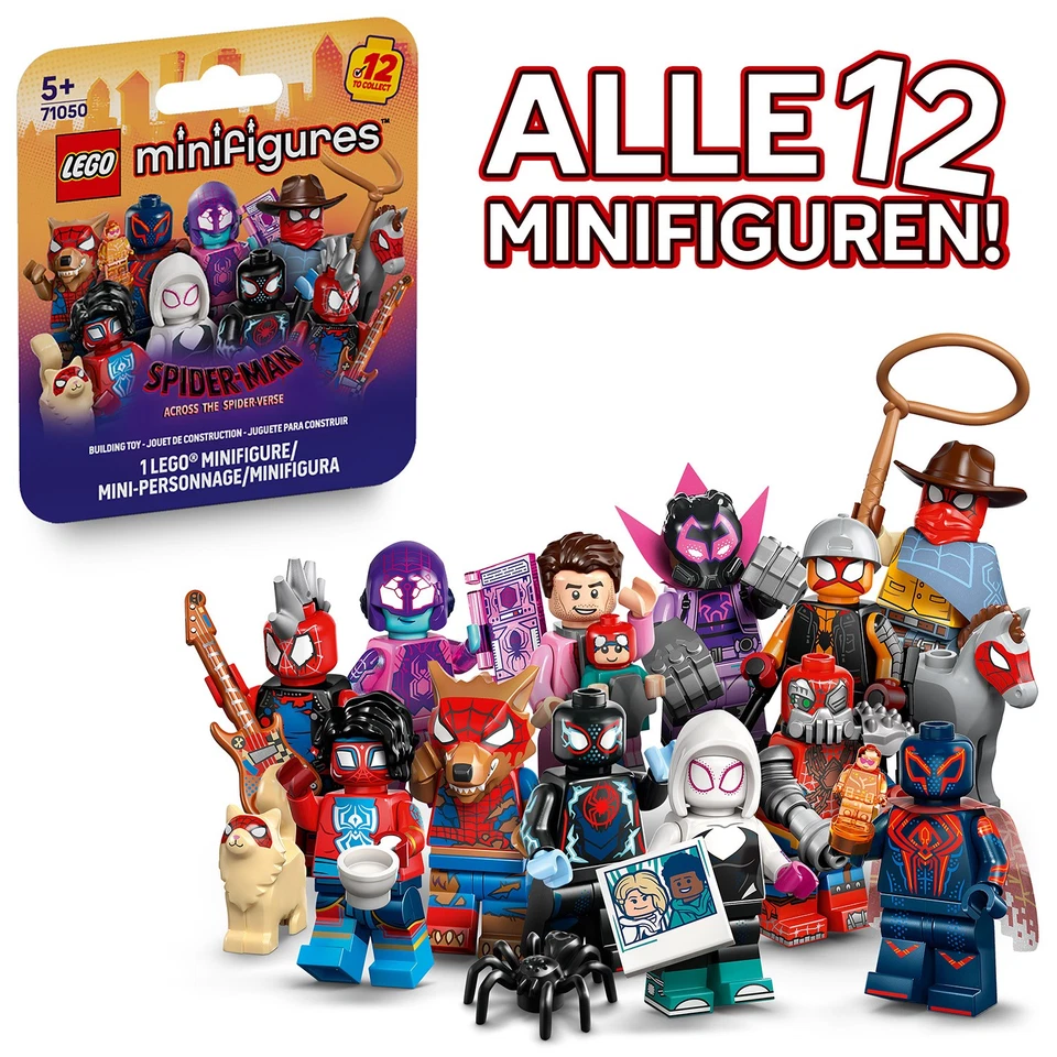 LEGO® 71050 Spider-Man: Across the Spider-Verse - alle 12 Figuren! NEU OVP!