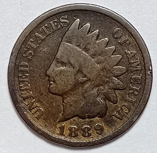 Indian Head Penny Lot of "1" VERY NICE 1889 GOOD OR BETTER°$ FREE SHIPPING $#425
