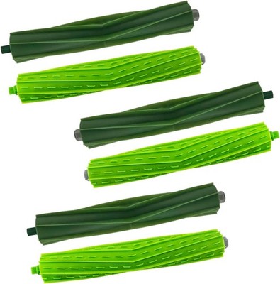 3 Sets of Rubber Roller Brushes Replacement Brush Compatible for iRobot Roomba