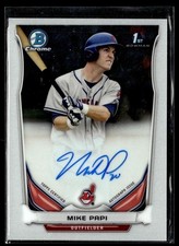 2014 BOWMAN CHROME 1ST PROSPECT AUTO MIKE PAPI INDIANS