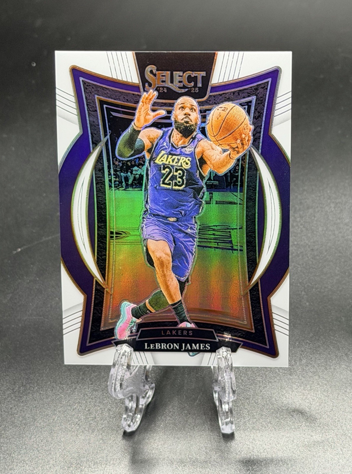 2024-25 Panini Select LeBron James #54 White Prizm SP /149 King Lakers