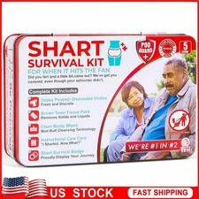Funny Shart Survival Kit Poop Prank Gift Set w/ Wipes &Underwear Christmas Gift