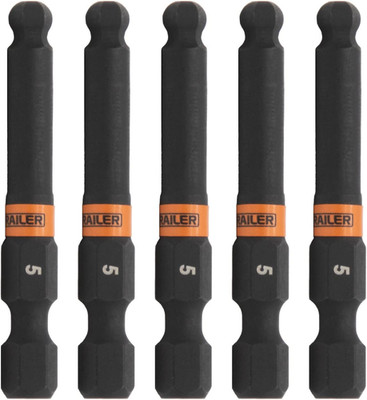 Ball-End Hex 5mm Impact Driver Bit -  Allen Wrench Drill Hex Bits. 1/4 Quick Rel