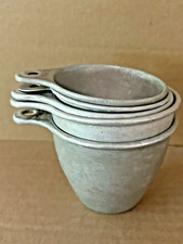 Vintage EKCO Aluminum Measuring Cups Set 4pc Retro Farmhouse Kitchenware Decor