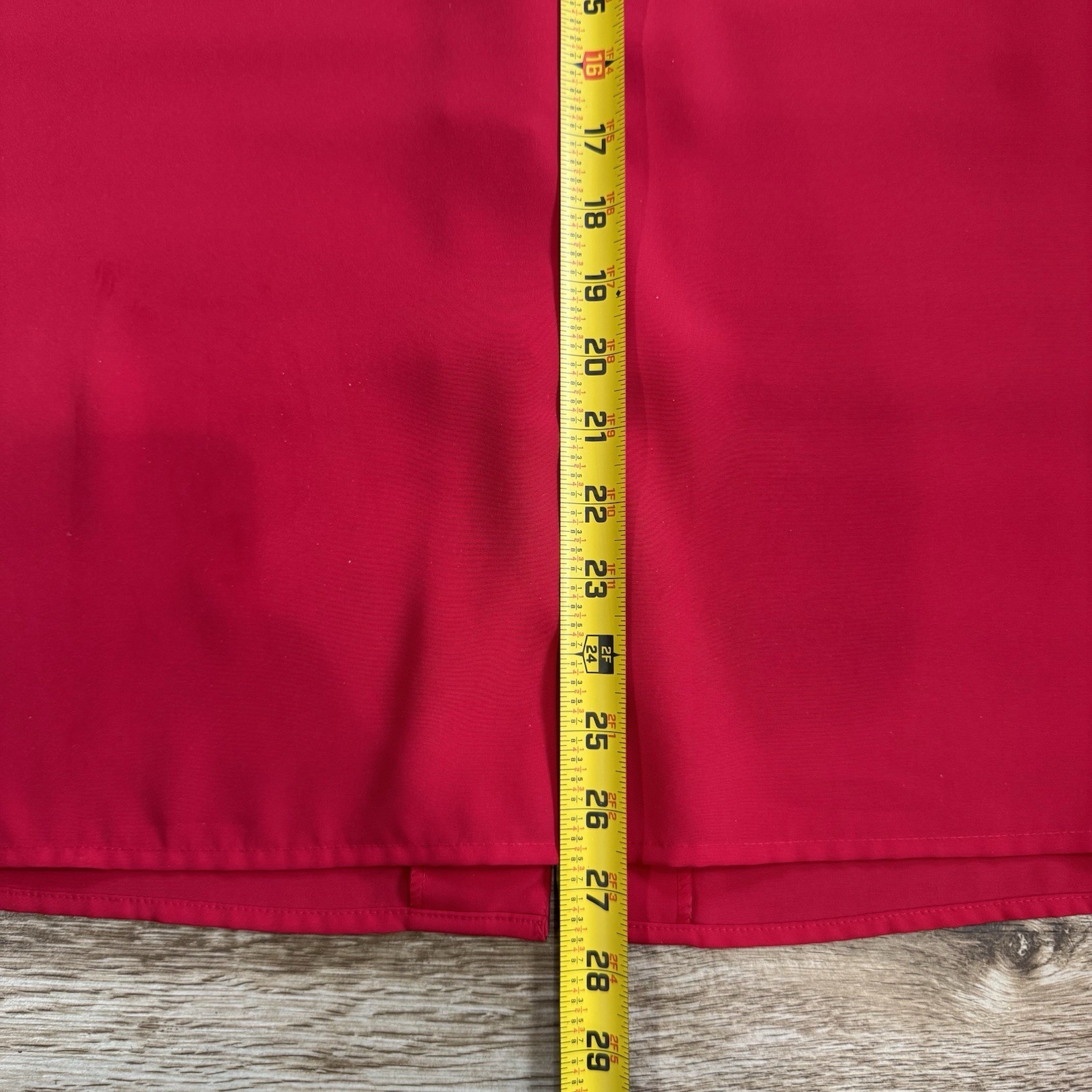 Vintage Red Notations Embroidered Button Down Shi… - image 9