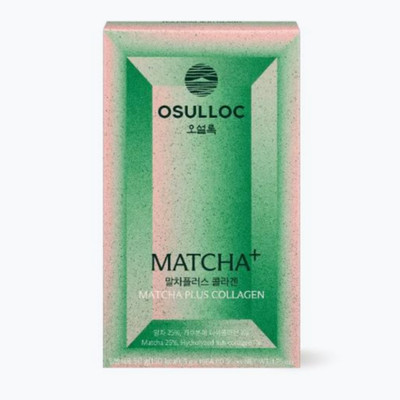 OSULLOC Matcha Plus Collagen Jeju Grüntee mit Kollagen 5g x 10 Sticks K-Food