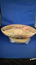 Woven Basket Lazy Susan Serving Tray 12" Fiesta Farmhouse