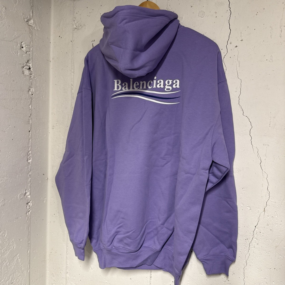 「新品未使用」Balenciaga 刺繍ロゴフーディ ユニセックス NEW Balenciaga Unisex POLITICAL CAMPAIGN HOODIE PURPLE Lilac XS | eBay