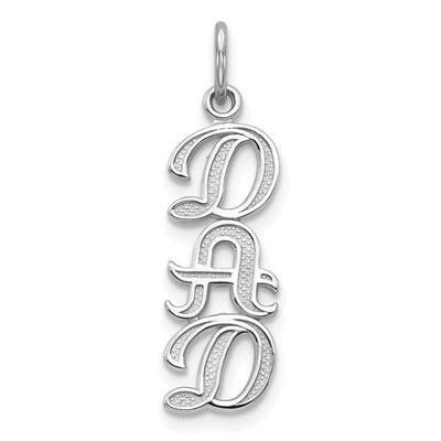 10K Weißgold Papa Charm Anhänger 0,72gm L-25mm, B-7mm