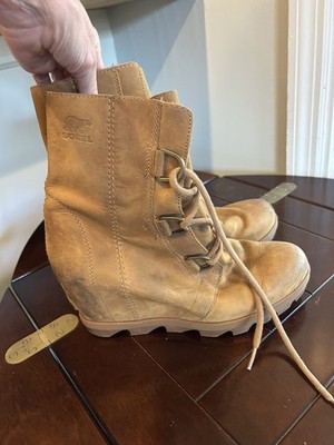 Sorel NL3018 Joan Arctic Tundra Wedge II Waterproof Camel Brown Womens Boots 9