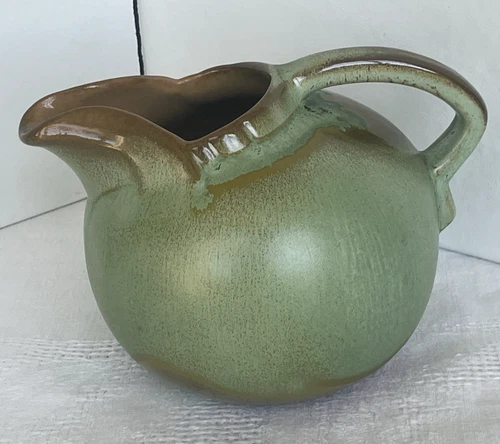 Vintage Frankoma Pottery 4 3/4" Pitcher #87 Prairie Green Glaze -Very Nice!
