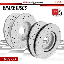 295mm Front 265mm Rear Drilled Slotted Brake Rotors for 2020 2021 Mazda CX-30