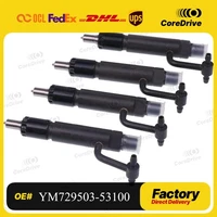 4Pcs NEW Fuel Injector YM729503-53100 compatible Yanmar Engine 3TNE84 3TNE88