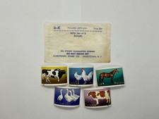 1975 Poland Animals Stamp Set (5) - Farm Livestock - Cattle, Horses, Chickens