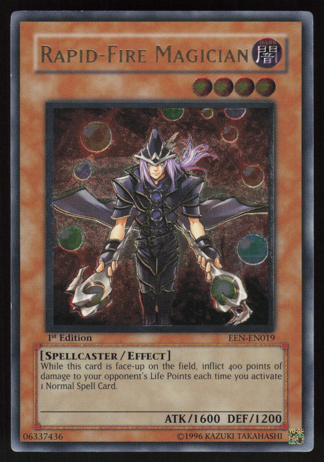 Rapid-Fire Magician EEN-EN019 YuGiOh Elemental Energy trading card — raw and PSA graded price guide