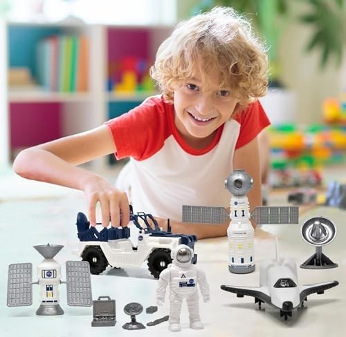 Space Toys for Kids 3 4 5 6 7 8, Space Shuttle with Rocket Ship Toys