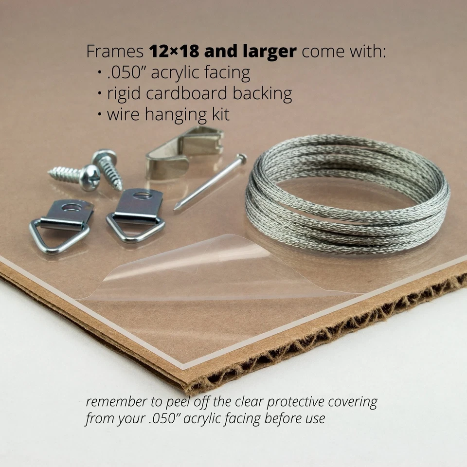 Marco de fotos 26025 de 16 por 22 pulgadas, acabado envolvente liso, 1,26 pulgadas de ancho, azul Foto 4 de 4