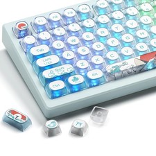 PBT Anime Keycaps 108 Keys OEM Profile Backlit Mechanical Keyboard Black