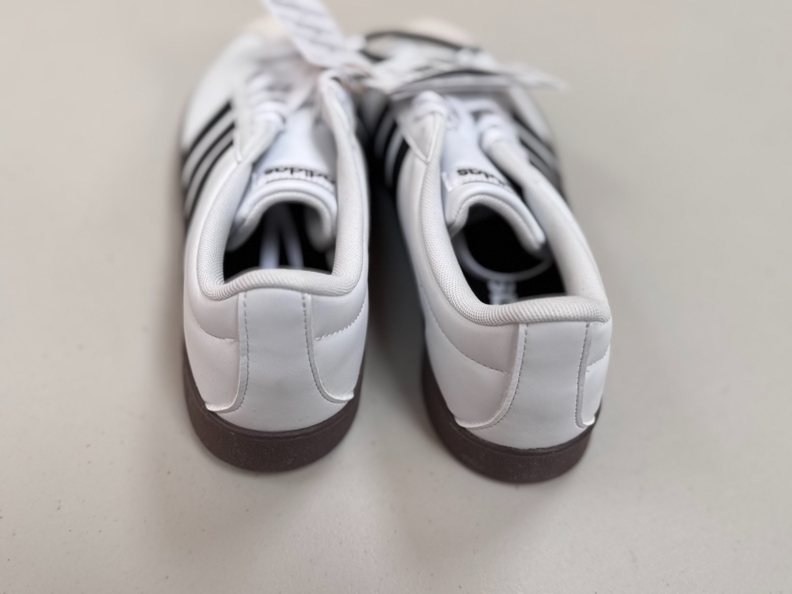 Adidas VL Court Base ID3171 White Black Trainers UK 6.5 EU 40 Retro Gum Sole image 4