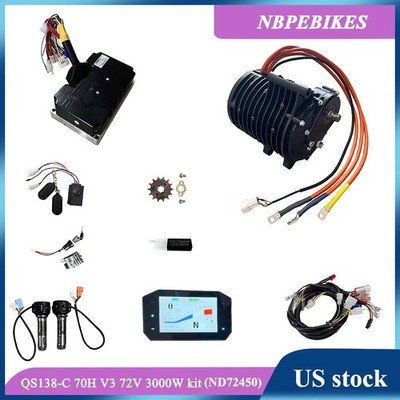 US stock:QS138-C 3000w 70H mid drive motor kit(ND72450 Fardriver controller)