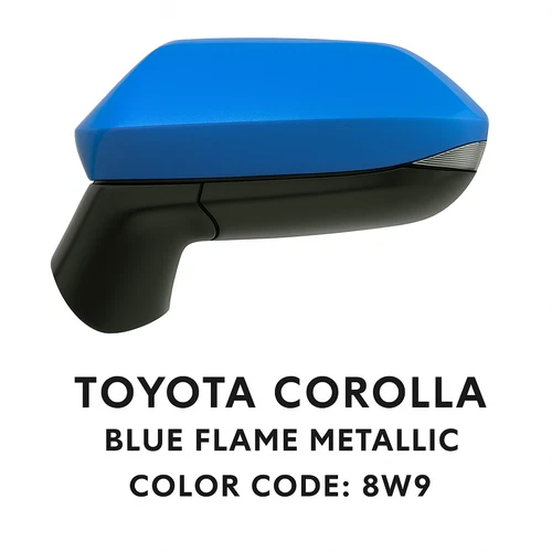NEW BLUE FLAME Mirror fits 19-22 COROLLA HATCHBACK Power Heat Signal Driver LH