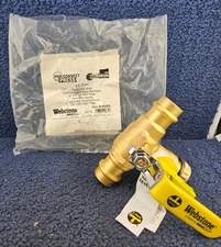 Webstone H-80613: 3/4" Full Port Forged Brass Ball Valve With H-Flow Hose Drain