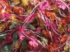 Orange Yellow Mint Pink Mini Flag Yarn - Dark Horse Flag 405A Candy Jar 20g 43y